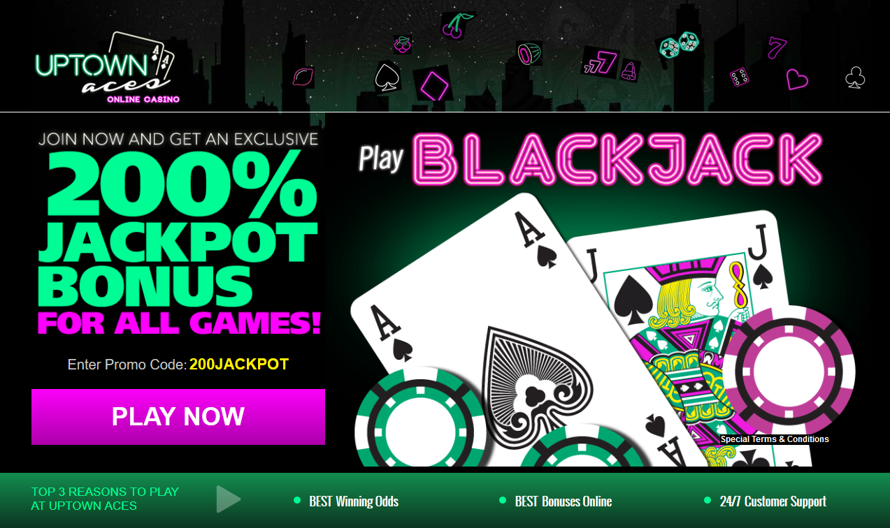 blackjack - Latest Online Casino
                                Games and Slots at Uptown Aces